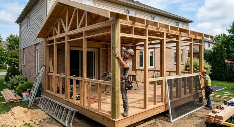Deck Enclosure Installation in Dallas, TX