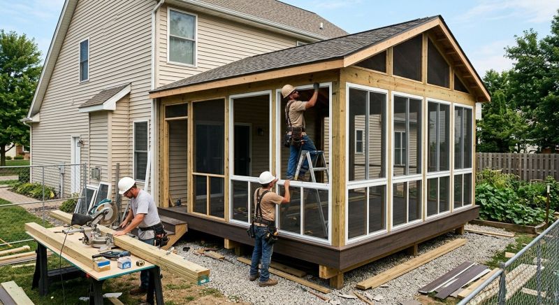 Porch Enclosure Installation in Charlotte, NC
