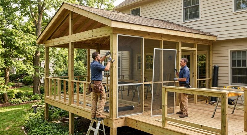 Porch Enclosure Installation in Dallas, TX