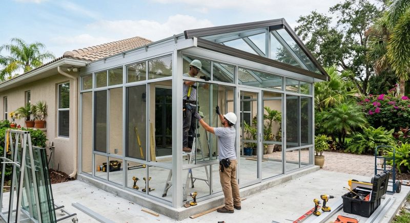 Sunroom Addition Construction in Charlotte, NC